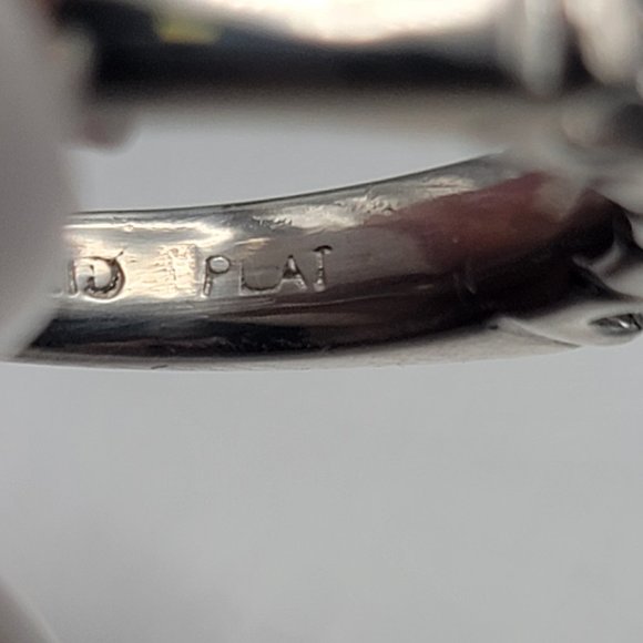 Platinum .98ctw H VS2 Diamond Ring - Picture 8 of 8